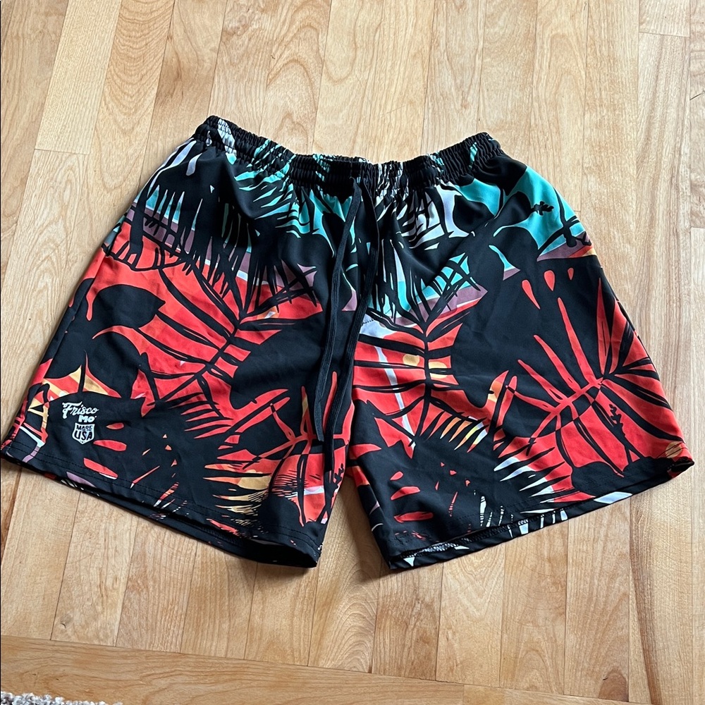 Men's Black and Red Athletic Shorts sports volleyball